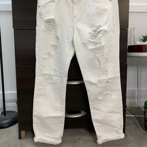 Garage White Ripped Jeans